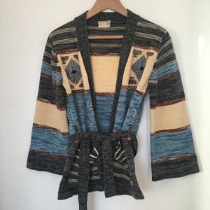 🍄 Vintage Wrap Sweater Knit Cardigan Cowichan